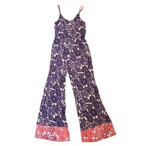 Sundance Women‎ XS One Piece Jumpsuit Vibrant Elegant Floral Vacation Resortwear